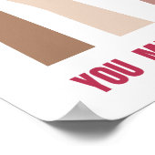 Je maakt iets uit en je bent een geliefde bevallin poster (Hoek)