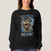 Je maakt  kat van Meow Meme Cat L. Trui (Voorkant)