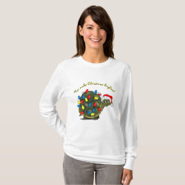 Je maakt Kerstmis mooier! Cartoon Turtle T-shirt