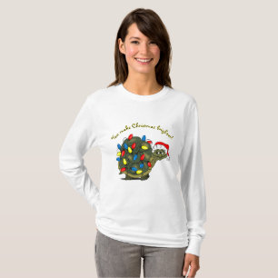 Je maakt Kerstmis mooier! Cartoon Turtle T-shirt
