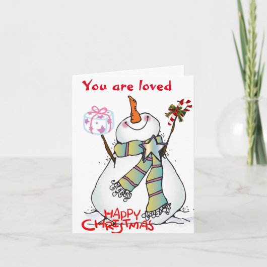 JE MAAKT ME ***A HAPPY CHRISTMAS"*** FEESTDAGEN KAART (Voorkant)