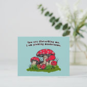 Je maakt me bang. Ik speel paddenstoelen T-shirt Briefkaart (Staand voorkant)