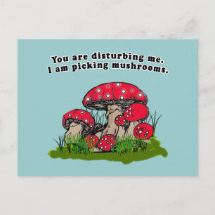 Je maakt me bang. Ik speel paddenstoelen T-shirt Briefkaart