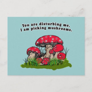 Je maakt me bang. Ik speel paddenstoelen T-shirt Briefkaart