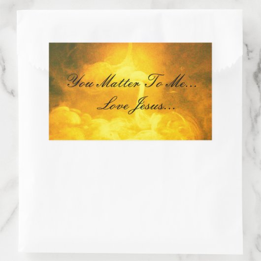 Je maakt me belangrijk rechthoekige sticker (Tas)