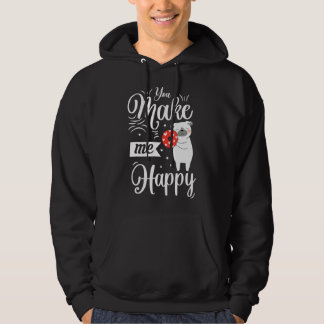 Je maakt me blij dat Dog houdt van Donut Valentijn Hoodie