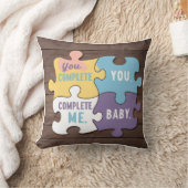 Je maakt me compleet Baby Puzzel Mom Silhouette Kussen (Deken)