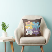 Je maakt me compleet Baby Puzzel Mom Silhouette Kussen (Stoel)