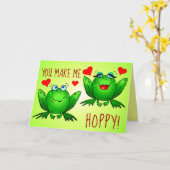 Je maakt me een hoppy Cartoon kikkervis Kaart (Gele Bloem)