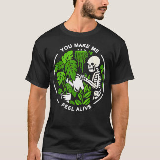 Je maakt me een levend skeleton tuin t-shirt