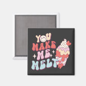 Je maakt me gek - grappige Valentijnsdag Ice Cream Magneet (Voorkant / Achterkant)