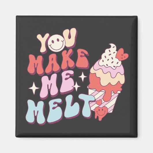 Je maakt me gek - grappige Valentijnsdag Ice Cream Magneet (Voorkant)