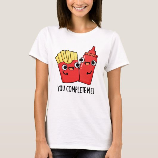 Je maakt me gek op Fries Ketchup Pun T-shirt (Voorkant)