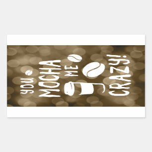 Je maakt me gek. rechthoekige sticker