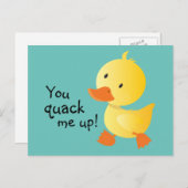 Je maakt me gek van grappig eendje briefkaart (Voorkant / Achterkant)