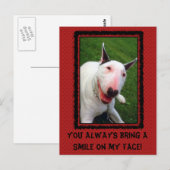 Je maakt me glimlachen briefkaart (Voorkant / Achterkant)