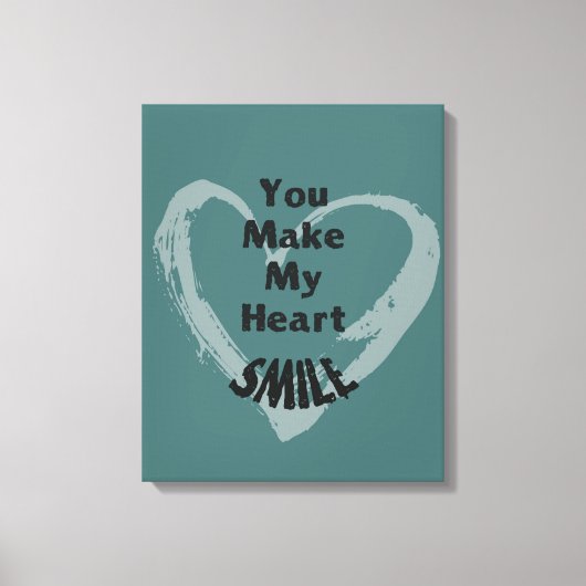 Je maakt me glimlachen canvas afdruk (Voorkant)