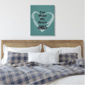 Je maakt me glimlachen canvas afdruk (Insitu (Slaapkamer))