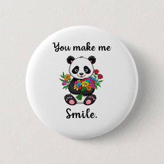 Je Maakt Me Glimlachen Cute Panda Ronde Button 5,7 Cm