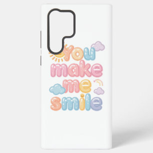 "Je maakt me glimlachen" met Zon en Wolken Samsung Galaxy Hoesje