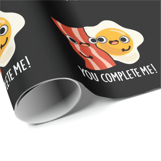 Je maakt me grappig, Bacon Egg Pun Dark BG Cadeaupapier (Rol Hoek)