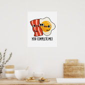 Je maakt me grappig, Bacon Egg Pun Poster (Keuken)