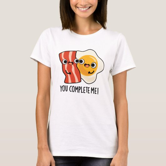 Je maakt me grappig, Bacon Egg Pun T-shirt (Voorkant)