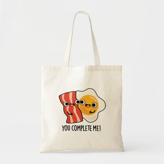 Je maakt me grappig, Bacon Egg Pun Tote Bag (Voorkant)