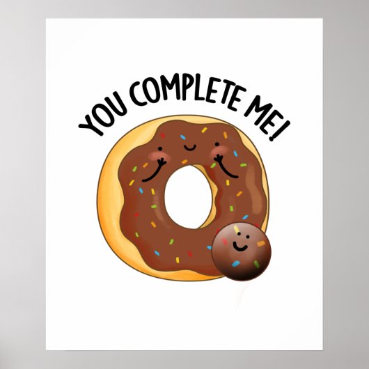 Je maakt me grappig eten donut pun poster (Voorkant)