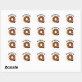 Je maakt me grappig eten donut pun ronde sticker (Vel)