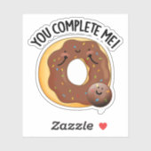 Je maakt me grappig eten donut pun sticker (Vel)