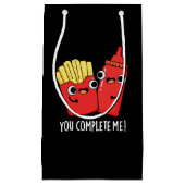 Je maakt me grappig. Ketchup Pun Dark BG Klein Cadeauzakje (Voorkant)