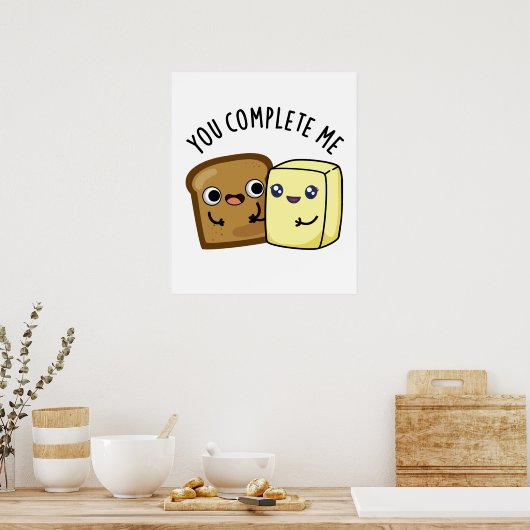 Je maakt me grappig, lees Butter Pun Poster (Keuken)