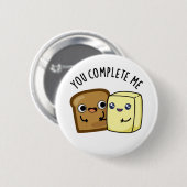 Je maakt me grappig, lees Butter Pun Ronde Button 5,7 Cm (Voorkant /achterkant)