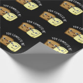 Je maakt me grappig, leesbutter pun Dark BG Cadeaupapier (Hoek)