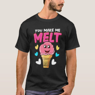 Je maakt me grappigere zomer Kawaii Ice Creme Par T-shirt