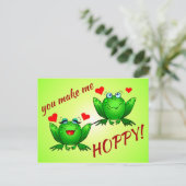 Je maakt me hap-kotterige vun-groene kikkers briefkaart (Staand voorkant)