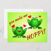 Je maakt me hap-kotterige vun-groene kikkers briefkaart (Voorkant / Achterkant)