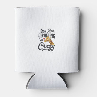 Je maakt me helemaal gek, grappig giraffe T-shirt_ Blikjeskoeler