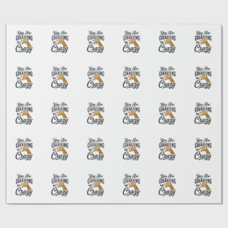 Je maakt me helemaal gek, grappige giraffe T-shirt Cadeaupapier