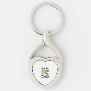 Je maakt me helemaal gek, grappige giraffe T-shirt Sleutelhanger