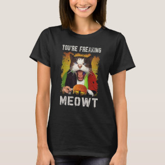 Je maakt me helemaal gek Kat Vintage griezeli T-shirt
