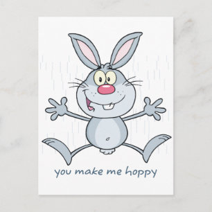 Je maakt me Hoppy Bunny Rabbit Briefkaart