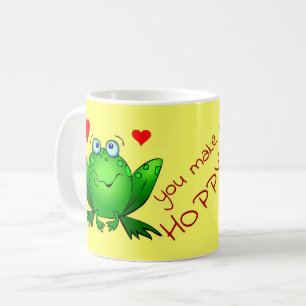 Je maakt me Hoppy Schattige Vrolijke Groene Kikker Koffiemok