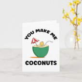 Je maakt me Kokosnoten Kaart (Gele Bloem)