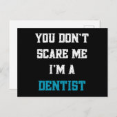 Je maakt me niet bang dat ik tandarts ben briefkaart (Voorkant / Achterkant)