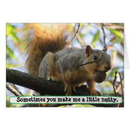 Je maakt me Nutty, Squirrel Humor Kaart