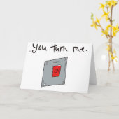 Je maakt me opgewonden, romance, minnaar, valentij kaart (Gele Bloem)