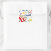 je maakt me pop bedankt popcorn vrijwilliger vierkante sticker (Tas)