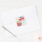 je maakt me pop bedankt popcorn vrijwilliger vierkante sticker (Envelop)